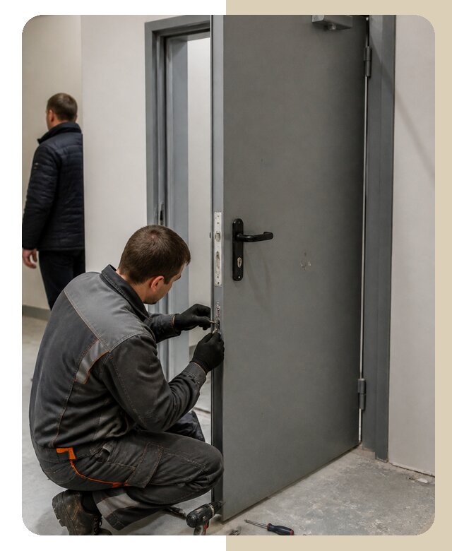Ремонт противопожарной двери в Мирном по цене 6571 р. | ДвериЛегко-Мир
