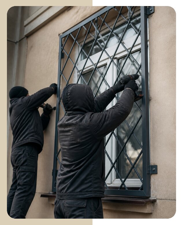 Установка антивандальных решеток на окна в Мирном